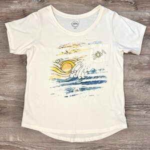 30A Gear Vintage Slouch Beach Tee Cream size Small